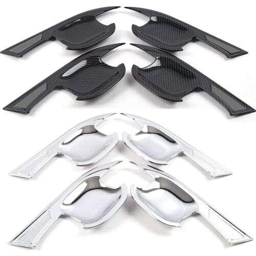 Carbon Fiber Chrome for Ford Focus MK4 2019 2020 ABS Door Handle Bowl Decoration Cover Trims Accessories