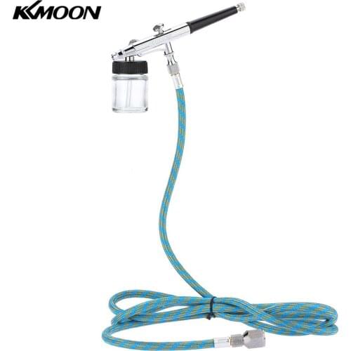 Airbrush Gun Kit Spray Gun for Tattoo Art Painting Manicure Double Action + 10PCS Airbrush Glass Bottles with jets 0.2&0.3&0.5mm