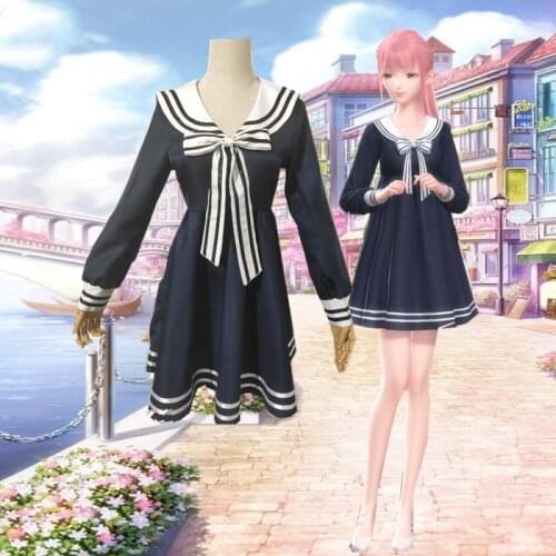Game Shining Nikki Cosplay Costume Student Sailor Suit Lovely Lolita Dress Uniform Cosplay Costume Halloween Stage Party Suit