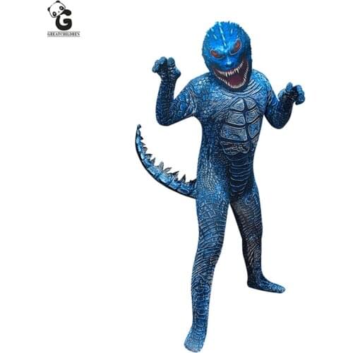 Dinosaur Monster Costumes Carnival Halloween Costumes for Kids Jumpsuits Ferocious Dinosaur Cosplay Anime Children Party Clothes
