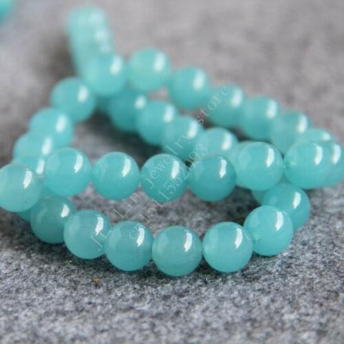 T8117 New style 10mm light blue Saphire chalcedony Round Loose Beads! Fit For Making Bracelet&Necklace DIY Jewelry wholesale