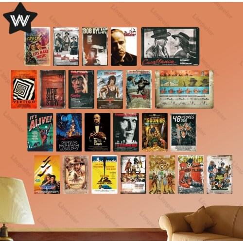 The Limpeh Metal Tin Sign Classical Film Metal Poster Vintage Movie Metal Sign Tin Plaque Retro Style Wall Sticker for Bar Decor