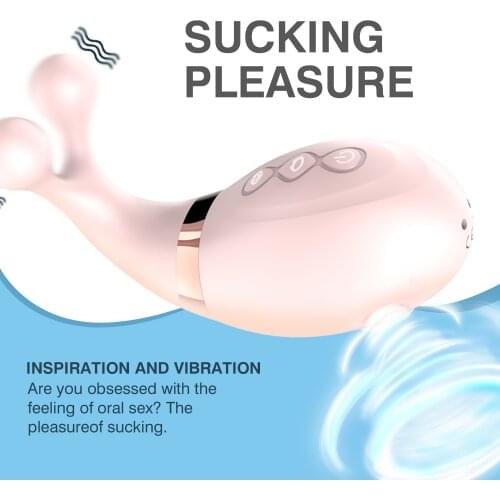 Mini Whale Sucking Licking Vibrator for Women G Spot Vagina Clitoris Stimulator Masturbator Massager Dildo Female Sex Toys Shop