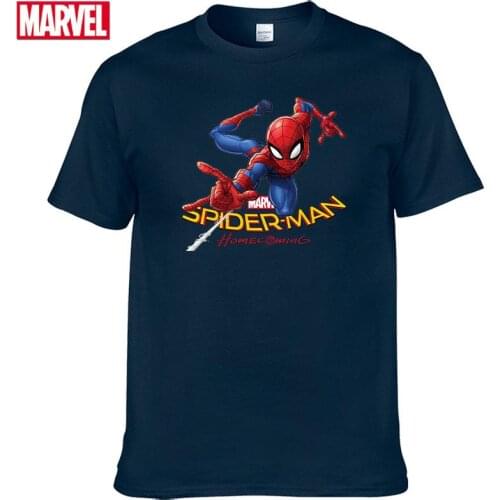 Marvel The Avengers Spider Man t shirt Short sleeve tee Mens cotton t-shirt 2021 Top Summer graphic t shirts funny t shirts #61