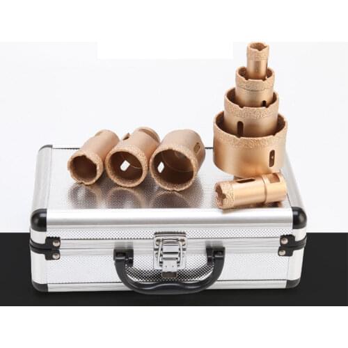 5/6 PCS M14 Drill Bit Set Granite Marble Ceramic Tile Glass Brazed Angle Diamond Thread Dry Vacuum Hole Saw Marble Hole Opener