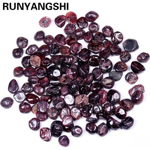 Natural crystal stone Wine red garnet Protolith Tumbled Stone Healing Reiki Crystal Chakra Home Decor Garden Flower Decorative