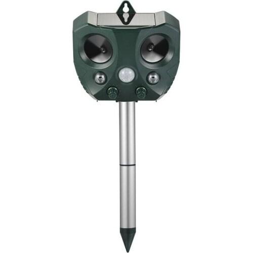 Outdoor Solar Ultrasonic Animal Repeller Deterent Repellent Mice Cat Dog Fox Raccoon Squirrel Garden Defender Animal Chaser