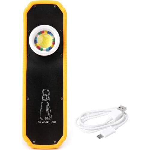 60W Portable LED Work Light Magnetic COB Flashlight Torch With Hanging Hook For Repair Outdoor Camping -KB