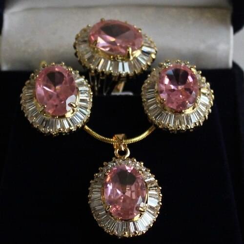 Selling jewerly Fashionable lady Flower Jewelry Set jade crystal