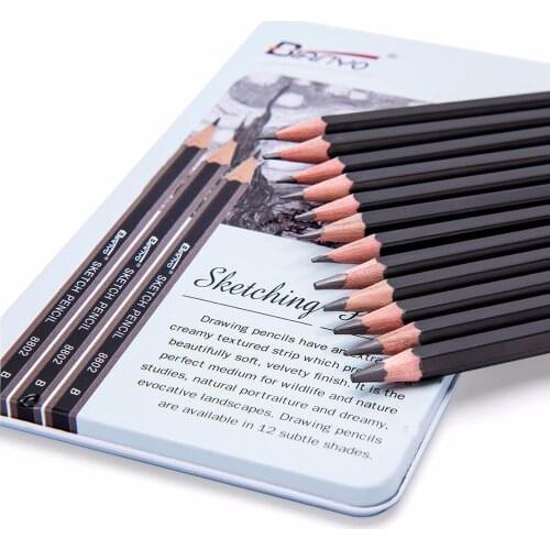 Professional 12 Pieces 6H-10B Drawing Sketching Pencil Set Graphite Pencils for Beginners & Pro Artists