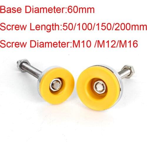 60mm diameter TPU quakeproof skid resistance adjustable foot Shockproof antiskid fixed foot cup Machine floor mat