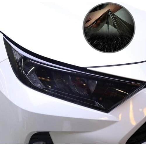 Transparent Black TPU Car Headlight Protective Film For Toyota RAV4 XA50 2019 2020 Anti-scratch Sticker Styling Accessories