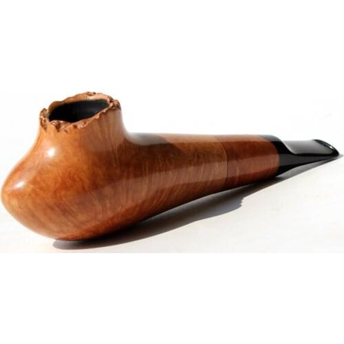 Hand made briar pipe smooth finished wooden Smoking Tobacco Pipe #S014