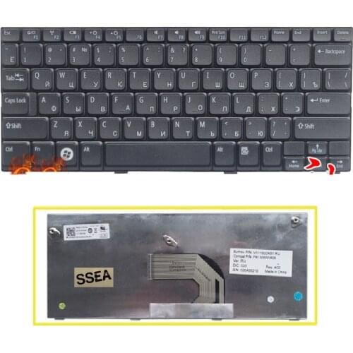 SSEA New RU Keyboard For DELL Inspiron Mini 10 1012 1014 1018 P04T Russian Keyboard laptop