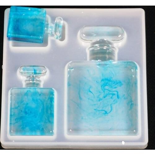 Silicone Perfume Bottle Mold Uv Resin Jewelry Liquid Silicone Molds Diy Crystal Epoxy Resin Mould Chocolate Cupcake Baking Mold