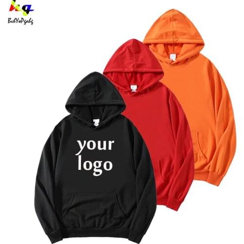 Custom Logo Print Hoodie Wholesale Sweatshirt Cotton Hoodie Unisex DIY Logo Street Wear Casual Hoodie