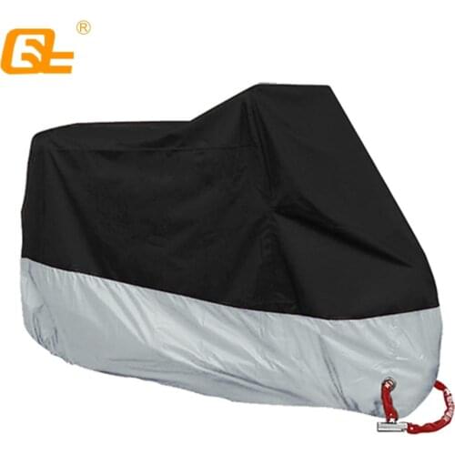 210D Universal Waterproof Motorcycle Covers Indoor Outdoor Dust Rain Snow UV Protector Cover Black Silver M L XL XXL XXXL