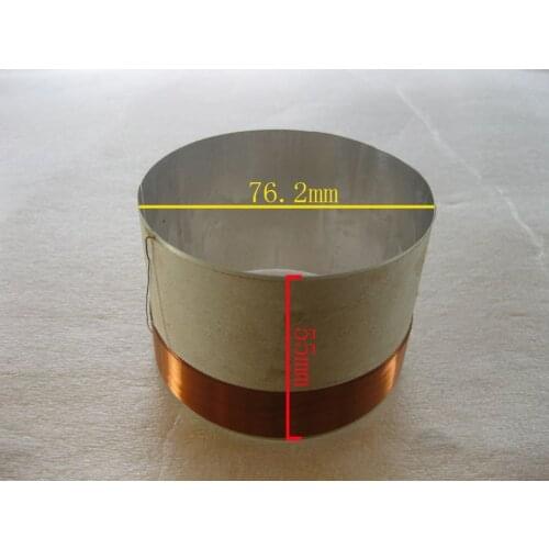 1 pcs ID: 76.2mm 3" White aluminous 8 ohm woofer loudspeaker bass loudspeaker horn speaker voice coil