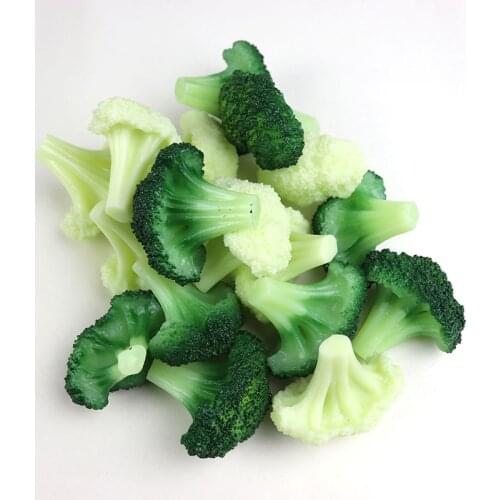 1pc Simulation Vegetables Cauliflower Fake Broccoli Artificial Food Model Lifelike Mall Sample Decorative Props