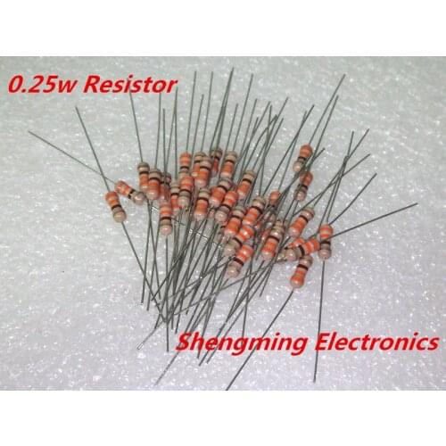 1000PCS 1/4W ohm 6.8K 7.5K 8.2K 9.1K 10K 12K 15K 18K 20K 22K 24K 27K 30K 33K 36K 39K 5% Carbon Film Resistor