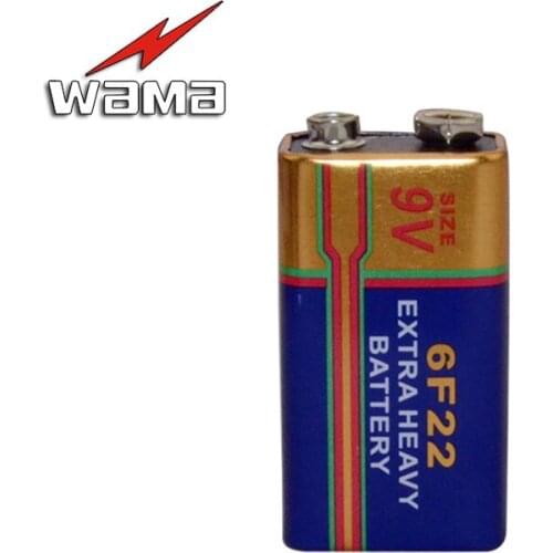 20pcs/Box Wama 6F22 1604D Battery 9V Layer-built Laminated Zinc Carbon Batteries for Alarm Wireless Microphone No Mercury New