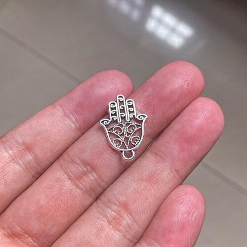 30pcs Hamsa Hand Pendants, Necklace Aesthetic Accessories Jewelry Making Supplies, Charms For Jewelry Making Gifts For Women