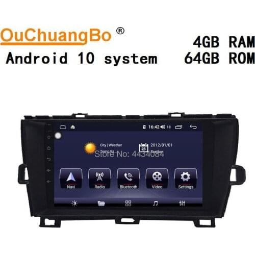 Ouchuangbo car gps recoder stereo for Toyota prius RHD support 4G 8 core split screen carplay 4+64 android 10 OS