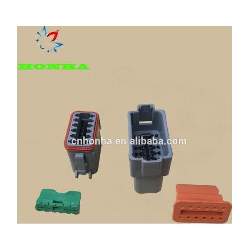 Free shipping 10/20/30/50/100 pcs Deutsch DT 12 Pin Waterproof Electrical Wire Connector plug Kit 22-16AWG DT06-12S DT04-12P