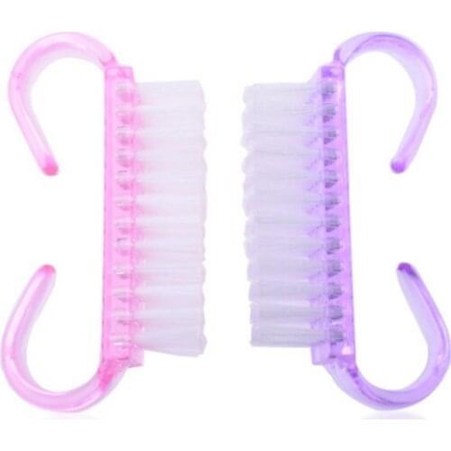 Free Shipping 5pcs/Set Crystal Brush Nail Dust Powder Manicure Nail Art Brush Tools for Remove Nail Dust Powder