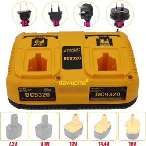 DC9320 DC9310 Ni-cd Ni-hm Battery Charger For Dewalt 7.2V 9.6V 12V 14.4V 18V Series DC9096 Electric Drill Screwdriver DE9310