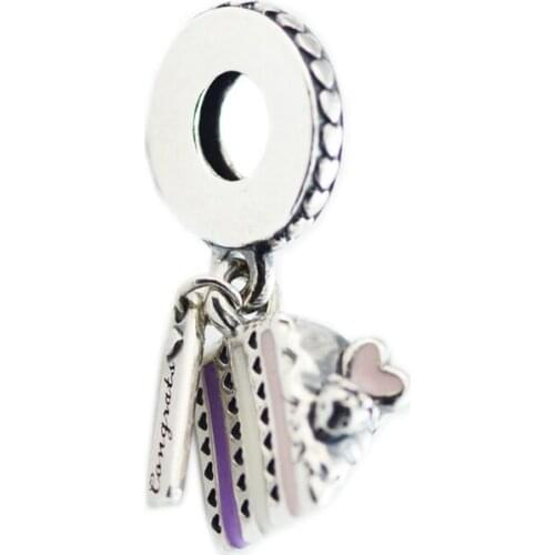Mothers Day Celebration Cake Hanging Charm Sterling Silver Jewelry Making Fits Original 925 Silver Charms Bracelets For Woman
