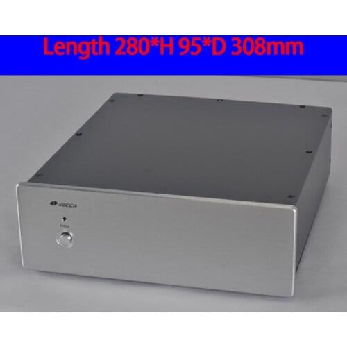 KYYSLB 280*95*308mm DAC-2895 Small Power Amplifier Chassis Box House DIY Enclosure with Switch Feet Amplifier Case Shell