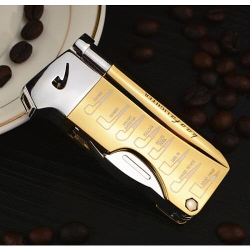 Multifunctional Metal Torches Gas Lighter Cigarette Tobacco Lighter Inflatable Gas Butane Lighters Smoking for Tobacco Pipe Use