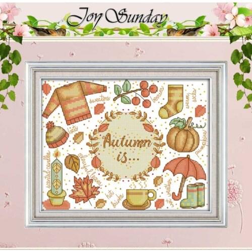 Autumn impression patterns counted Cross Stitch 11CT 14CT Cross Stitch Set Wholesale DIY Cross-stitch Kit Embroidery Needlework