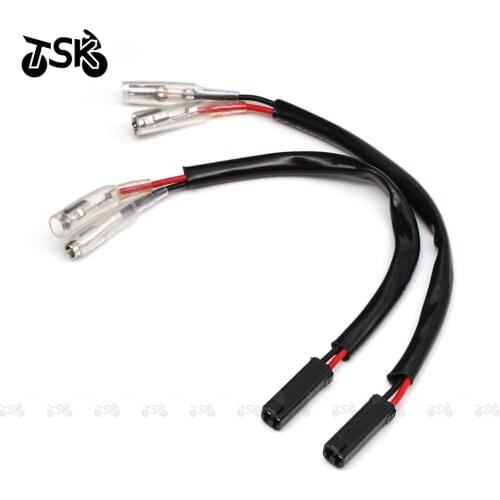 Turn signal marking line adapter plug connector for SUZUKI Hayabusa GSXR 1300 1999-2017 Rearview Mirror connector 2 power cords