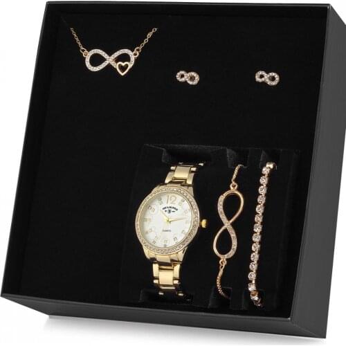 Gold Plated Love Heart jewelry set Necklace earring bracelet set combined set