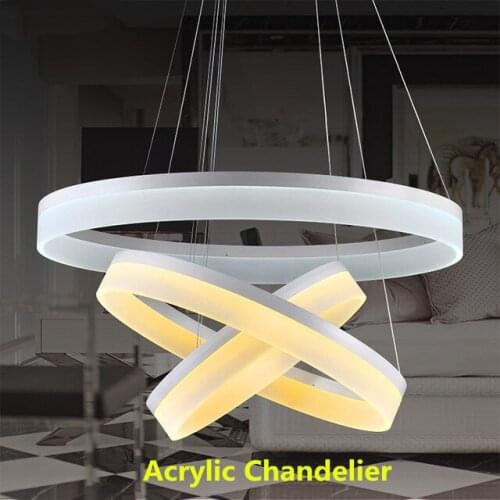 Luxury Modern chandelier LED circle chandelier lights for living room Cristal Lustre Chandelier Lighting white sliver 110V 220V