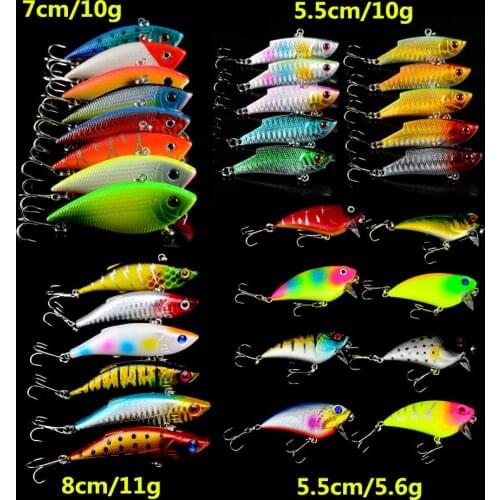 New 32pcs Fishing Lures Mixed 4 Different Model VIB Bait Artificial Make 32 colors Quanlity Good Plastic Fishing Tackle