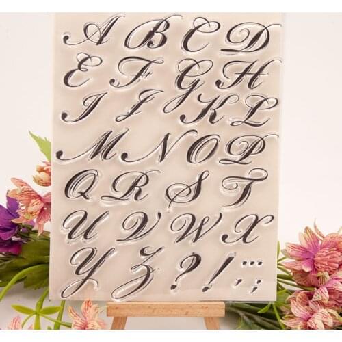 Letter Stamps Scrapbook Paper Craft Scrapbooking Transparent Clear Rubber Stamps Handmade Decoration Gifts Kids Craft Supplies