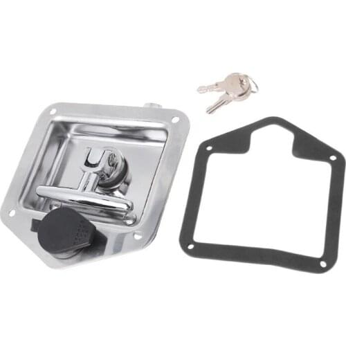 1 Set T-handle stainless steel handle lock engineering truck latch vehicle panel latch trailer flat trailer tool box lock