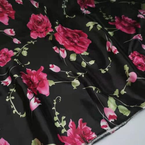 Handmade Decoration Craft Fabric Rose Soft Satin Glossy Material DIY Lining Charmeuse Tissue Fabric