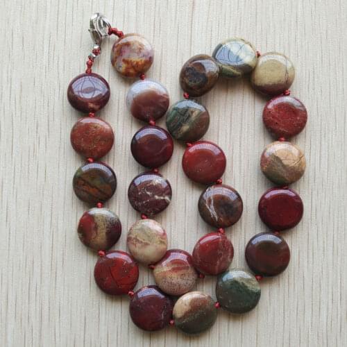 2017 new fashion good quality natural rainbow stone round shape beads pendants & necklace for women jewelry free shipping