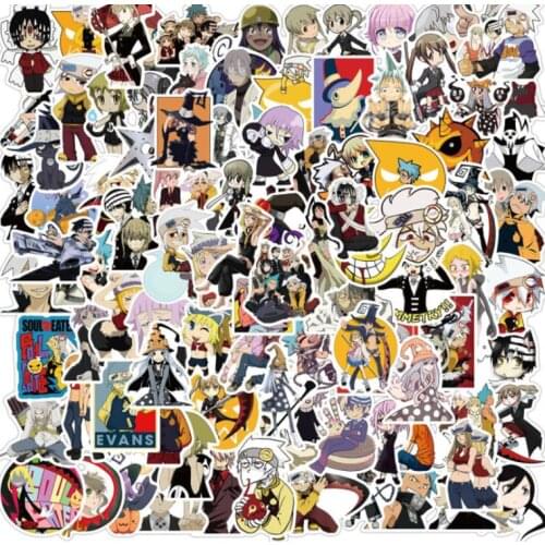 10/30/50/100Pcs Anime Soul Eater For Snowboard Laptop Luggage Fridge Car- Styling Vinyl Decal Home Decor Stickers