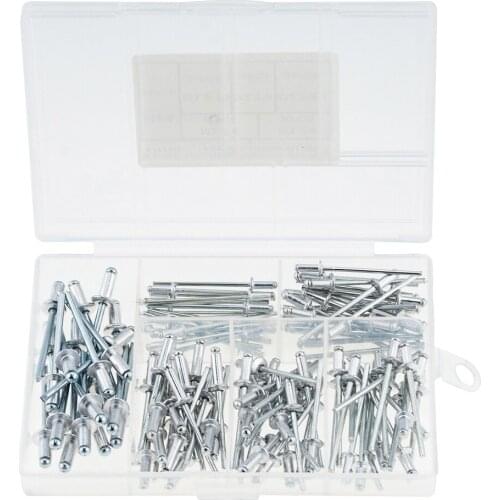 120PCS/Box M2.4-M4 M3.0 M3.2 GB12618 Aluminium Mushroom Head Break Mandrel Blind Rivets Nail Pop Rivets For Furniture Car