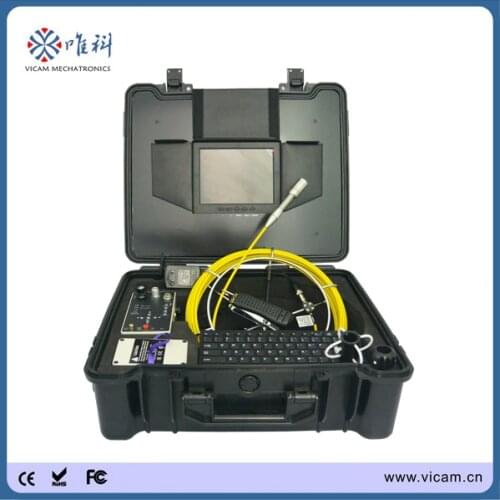 20m / 30m / 40m / 50m fibreglass cable waterproof IP68 sewerage / borehole / pipe inspection camera V8-3188DK