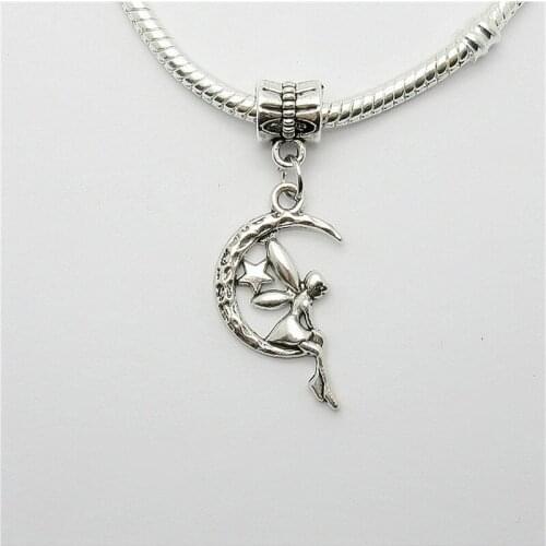 New 25pcs angel charm Big Hole bead European Pendant fit for Pandora style Bracelets Necklace DIY Metal Jewelry Making 2