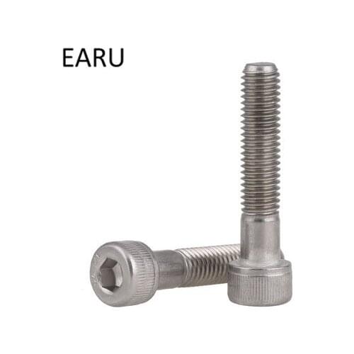 304 Stainless Steel DIN912 Standard Half Teeth Hexagonal Cylindrical Hex Socket Head Cup Bolts Screws FastenersM10*45/50/55-100F