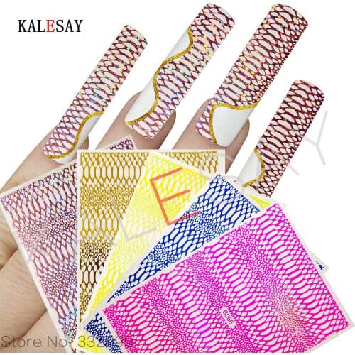 3D Nail Sticker Snakeskin Stickers for Nail Foil DIY Design Nails Accessories Fashion Rainbow Manicure Nail Stickers Decals Set