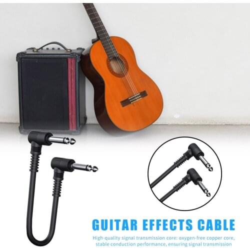 6.35 Electric Effect Pedal Cable Guitar Bass 15cm Guitar Amplifier Patch Cord Lightweight Portable Music Elements