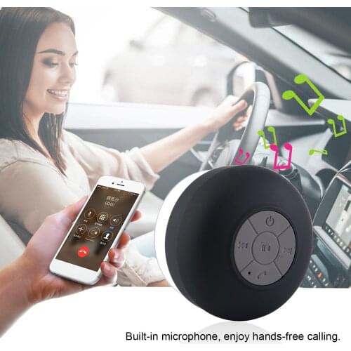 Portable Waterproof Bluetooth Speaker Wireless Car Handsfree Receive Call Music Suction Mic Mini Loudspeaker Box